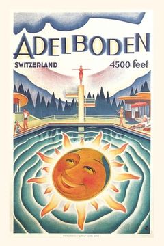 portada Vintage Journal Adelboden Switzerland Travel Poster (en Inglés)