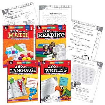 180 Days Reading, Math, Writing, & Language Grade 1: 4-Book Set (en Inglés)