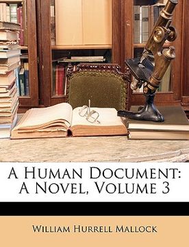 portada a human document: a novel, volume 3 (en Inglés)