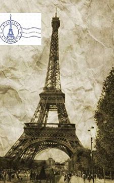 portada Eiffel Tower Vintage Cream Color Blank Page Journal (in English)
