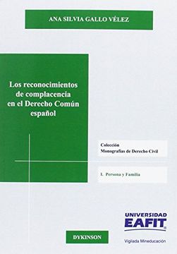 portada Los reconocimientos de complacencia en el Derecho Común español