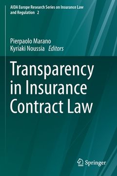 portada Transparency in Insurance Contract Law (en Inglés)