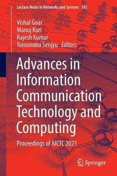 portada Advances in Information Communication Technology and Computing: Proceedings of Aictc 2021 (en Inglés)