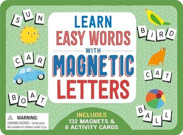 portada Learn Easy Words with Magnetic Letters: Includes 132 Magnets & 6 Activity Cards (en Inglés)