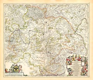 portada Historische Karte: Fränkischer Reichskreis um 1680 [Gerollt] (en Alemán)