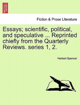 portada essays; scientific, political, and speculative ... reprinted chiefly from the quarterly reviews. series 1, 2. (en Inglés)