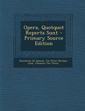 portada Opera, Quotquot Reperta Sunt - Primary Source Edition