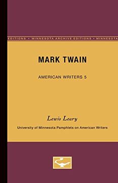 portada Mark Twain - American Writers 5: University of Minnesota Pamphlets on American Writers (en Inglés)