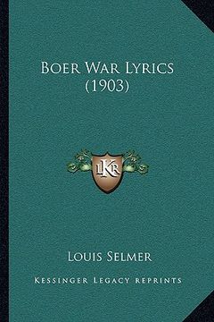 portada boer war lyrics (1903) (en Inglés)
