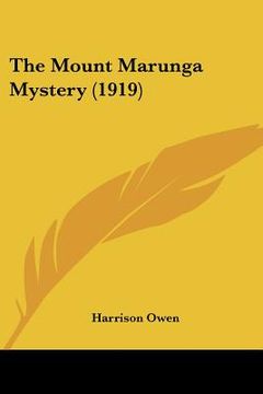 portada the mount marunga mystery (1919)