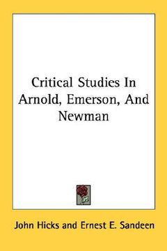 portada critical studies in arnold, emerson, and newman (en Inglés)