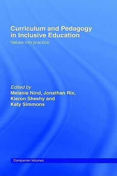 portada curriculum and pedagogy in inclusive education: values into practice (en Inglés)