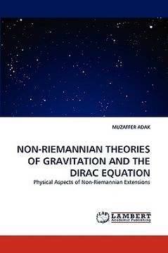 portada non-riemannian theories of gravitation and the dirac equation (en Inglés)