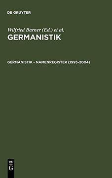 portada Germanistik - Namenregister (in German)
