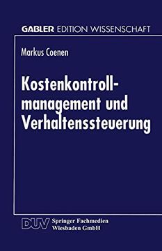 portada Kostenkontrollmanagement und Verhaltenssteuerung (en Alemán)