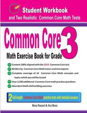 portada Common Core Math Exercise Book for Grade 3: Student Workbook and Two Realistic Common Core Math Tests (in English)