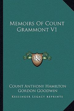 portada memoirs of count grammont v1 (en Inglés)