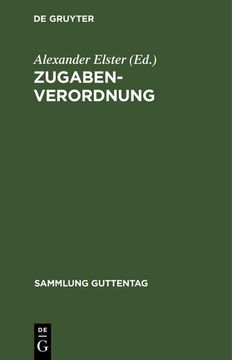portada Zugaben-Verordnung (en Alemán)