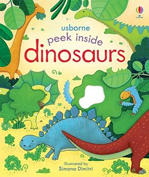 portada Peek Inside Dinosaurs (en Inglés)