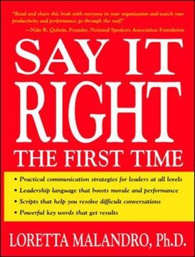 portada Say it Right the First Time (en Inglés)