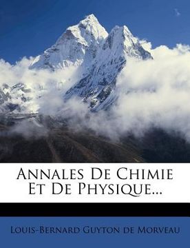 portada Annales de Chimie Et de Physique... (en Francés)