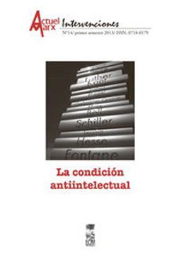 portada Condición Anti-Intelectual, la. Actuel Marx nº 14 (in Spanish)