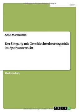 portada Der Umgang Mit Geschlechterheterogenitat Im Sportunterricht (German Edition)