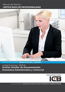 portada Manual Uf0519: Gestión Auxiliar de Documentación Económico-administrativa y Comercial