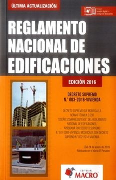 portada REGLAMENTO NACIONAL 2016 DE EDIFICACIONES