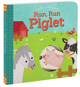 portada Run, run Piglet (a Follow-Along Book) (en Inglés)