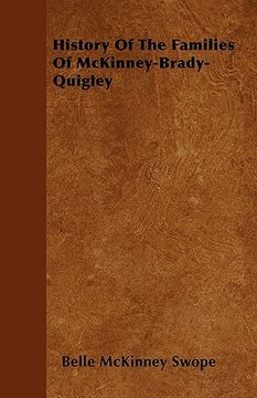 portada history of the families of mckinney-brady-quigley (en Inglés)