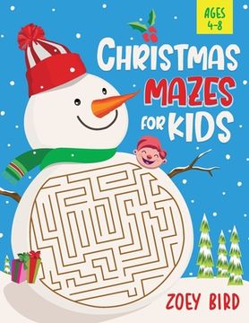 portada Christmas Mazes for Kids, Volume 2: Maze Activity Book for Ages 4 - 8 (en Inglés)