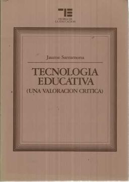 portada Tecnología educativa . una valoración crítica (in Spanish)