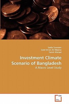 portada investment climate scenario of bangladesh (in English)