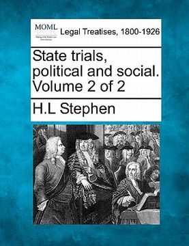 portada state trials, political and social. volume 2 of 2 (en Inglés)