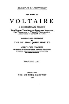 portada The Works of Voltaire, A Contemporary Version - vol XLI