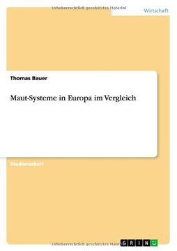 portada Maut-Systeme in Europa im Vergleich (German Edition)