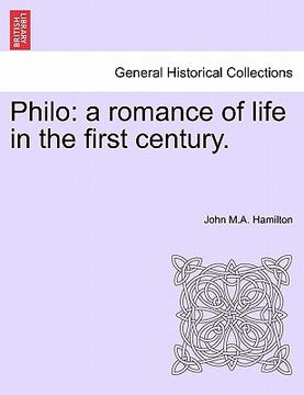 portada philo: a romance of life in the first century.