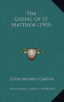 portada the gospel of st. matthew (1903) (en Inglés)