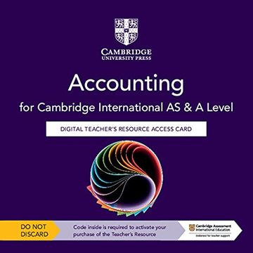 portada Cambridge International as & a Level Accounting Digital Teacher's Resource Access Card