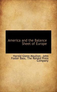 portada america and the balance sheet of europe (en Inglés)