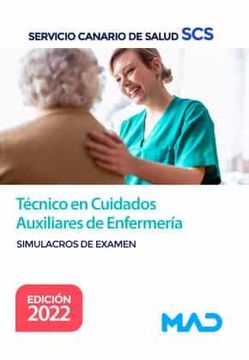 portada Tecnico en Cuidados Auxiliares de Enfermeria del Servicio Canario de Salud. Simulacros de Examen (in Spanish)