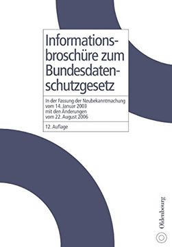 portada Informationsbroschüre zum Bundesdatenschutzgesetz (en Alemán)