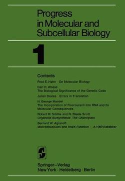portada progress in molecular and subcellular biology (en Inglés)