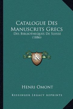 portada Catalogues des Manuscrits Grecs. (in German)