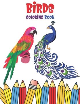 portada Birds Coloring Book: Coloring Book For Kids (en Inglés)