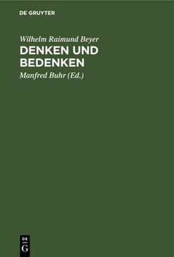 portada Denken und Bedenken (en Alemán)