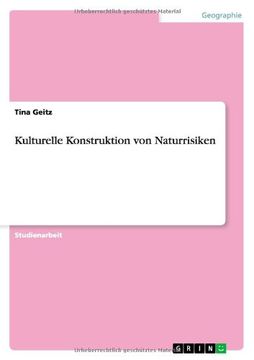 portada Kulturelle Konstruktion von Naturrisiken (German Edition)
