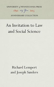 portada An Invitation to law and Social Science (en Inglés)