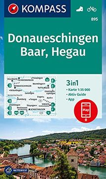 portada Kompass Wanderkarte 895 Donaueschingen, Baar, Hegau 3In1 Wanderkarte 1: 35000 mit Aktiv Guide Inklusive Karte zur Offline Verwendung in der Kompass-App. Fahrradfahren. (in German)